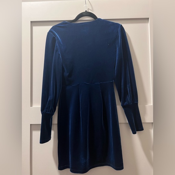 Navy blue long sleeve dress express XS - Picture 2 of 3